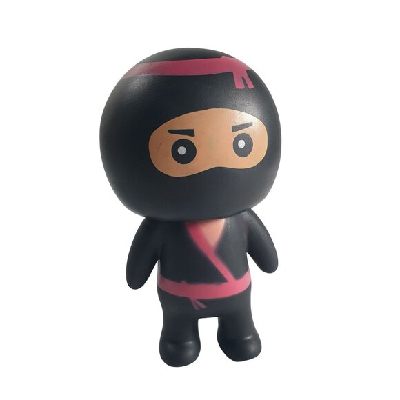 Ninja Warrior Fighter Squeak Dog Childs Toy Red 5.5" Tall - Picture 1 of 7